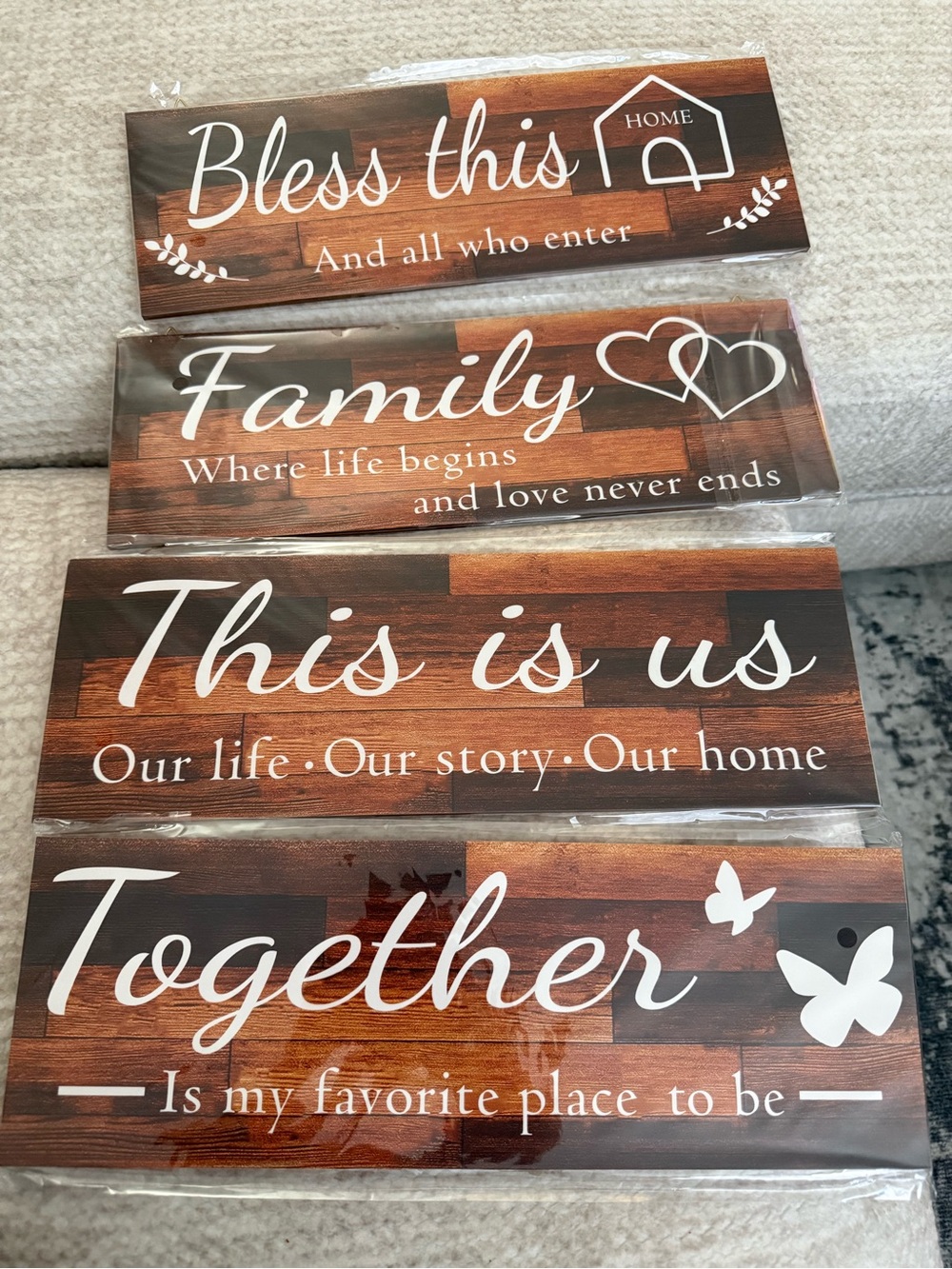 4 Piece Wall Signs
